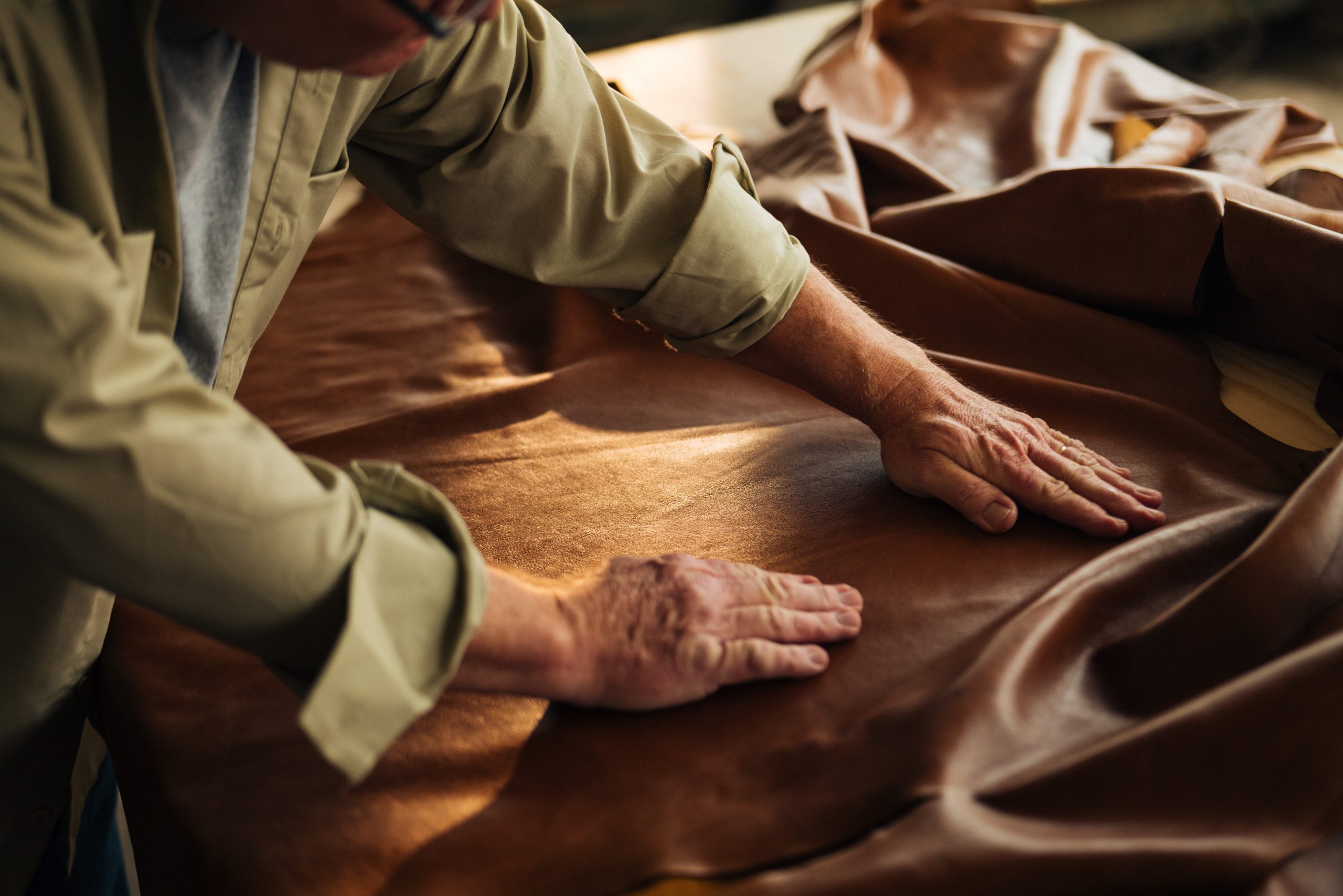 hands on fabric