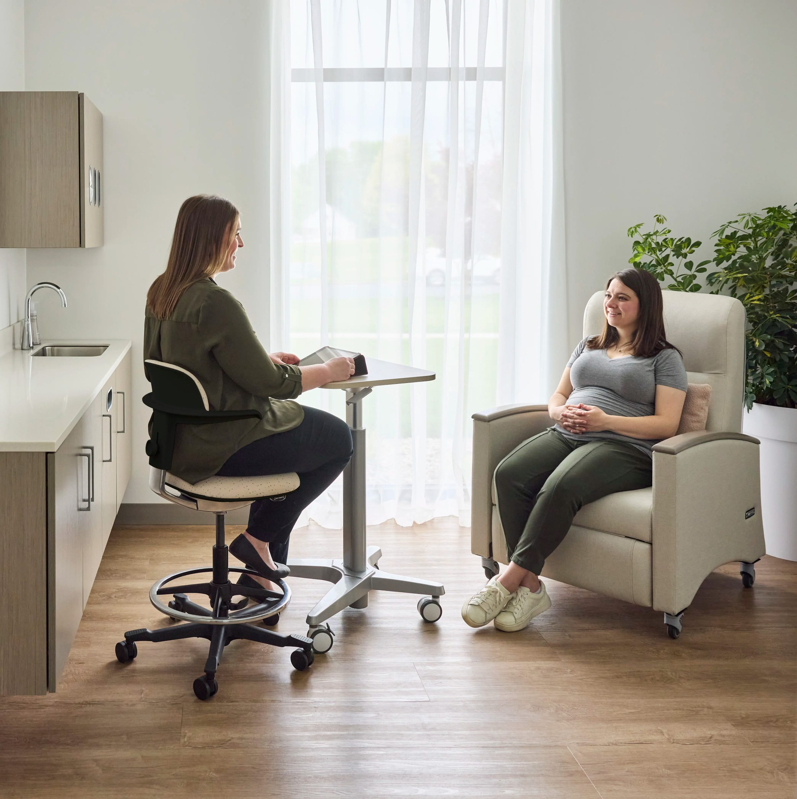 patient listening to a doctor